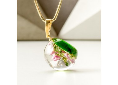 Biżuteria damska naszyjniki w wrzosem zielone