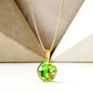 Biżuteria damska naszyjniki w wrzosem zielone