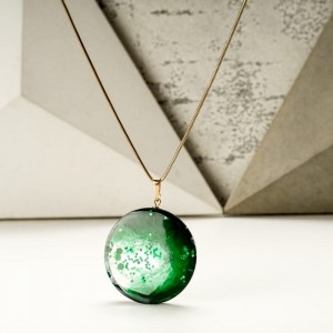 Zielony naszyjnik artystyczny