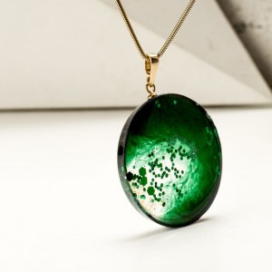 Zielony naszyjnik artystyczny