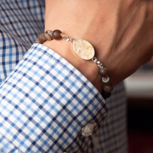 Bransoletka męska artystyczna z grawerem