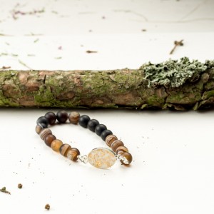 Bransoletka męska artystyczna z grawerem