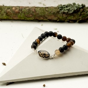 Bransoletka męska artystyczna ręcznie robiona z żywicy Bransoletka męska artystyczna ręcznie robiona z żywicy