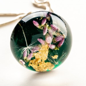 Biżuteria artystyczna- zielony naszyjnik.1