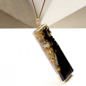 Naszyjnik ręcznie malowany - biżuteria artystyczna na prezent dla dziewczyny 7