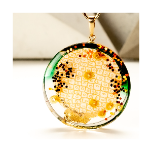 Naszyjnik unikatowy, grafika w biżuterii.