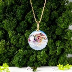 Naszyjnik błękitny do sukienki.