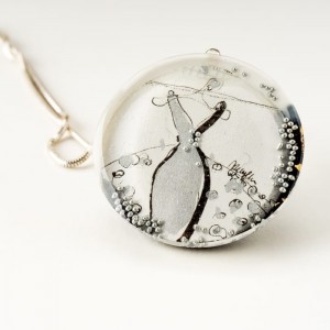 Biżuteria artystyczna srebrna- grafika w biżuterii.