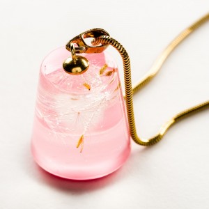 Naszyjnik różowy, Polska biżuteria handmade.
