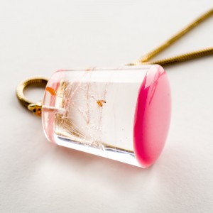 Naszyjnik różowy, Polska biżuteria handmade.1