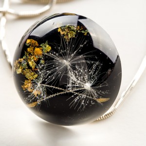 Naszyjnik czarny na szyję- Polska biżuteria handmade.