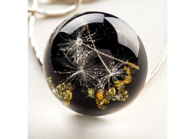 Naszyjnik czarny na szyję- Polska biżuteria handmade.