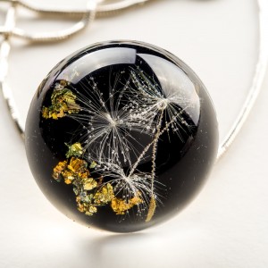 Naszyjnik czarny na szyję- Polska biżuteria handmade.