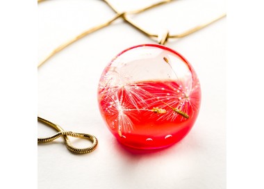 Awangarda nowoczesna biżuteria z dmuchawcem.