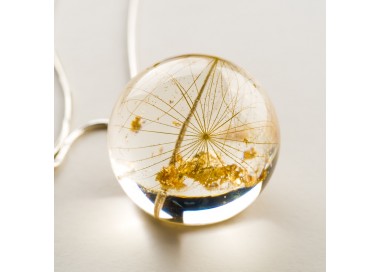 Biżuteria z dmuchawcem, polska projektantka.