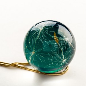 Biżuteria damska naszyjnik zielona, Polska biżuteria.