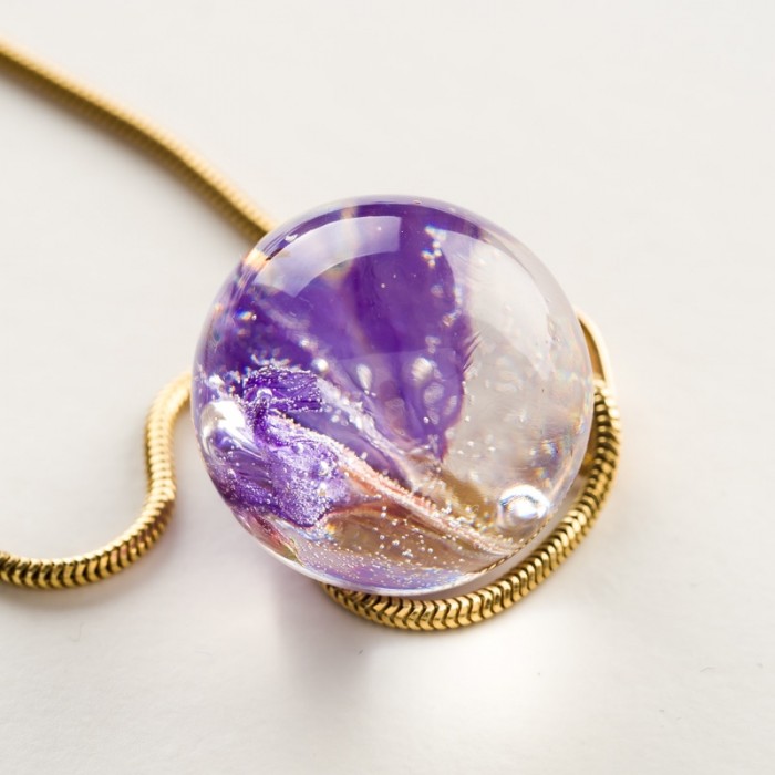 Pozłacany naszyjnik damski kwiatowy, Polska biżuteria.