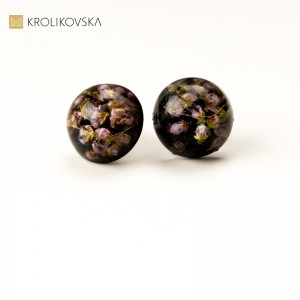 Kolczyki wkrętki, biżuteria artystyczna ręcznie robiona.