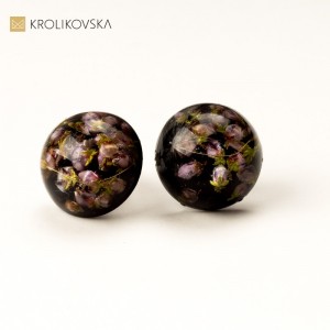 Kolczyki wkrętki, biżuteria artystyczna ręcznie robiona.