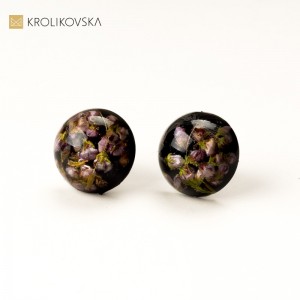 Kolczyki wkrętki, biżuteria artystyczna ręcznie robiona.