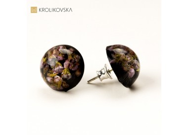 Kolczyki wkrętki, biżuteria artystyczna ręcznie robiona.