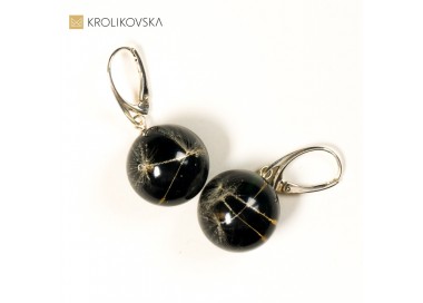 Oryginalny prezent dla nauczyciela- kolczyki z dmuchawcem.