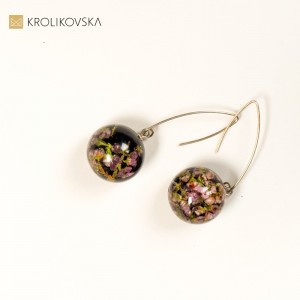 Biżuteria artystyczna- kolczyki z kwiatami, sklep internetowy.