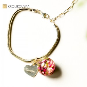 Bransoletka z grawerem srebrna damska.