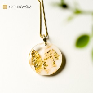 Biżuteria artystyczna złocona ręcznie robiona.