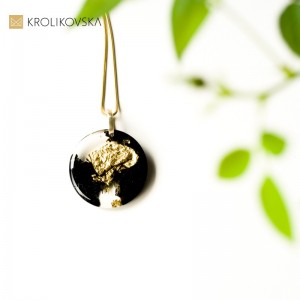 Autorski naszyjnik srebrny pozłacany.