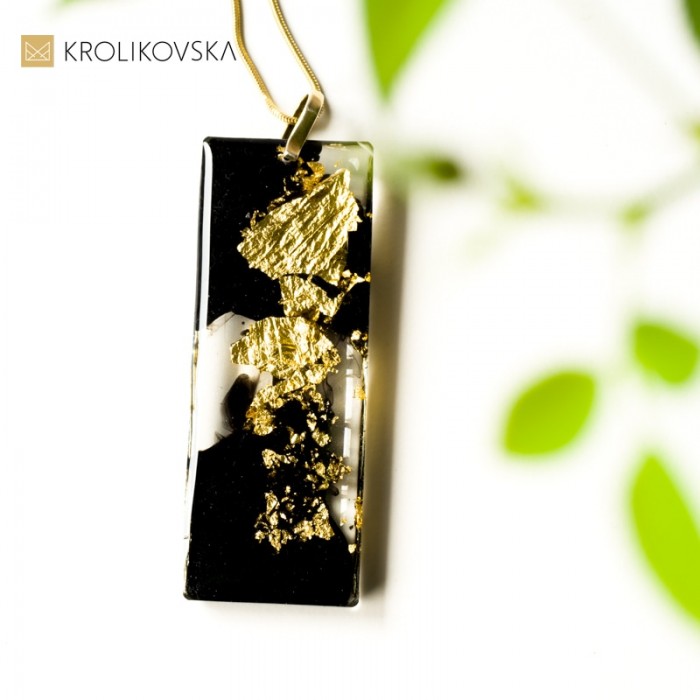 Oryginalna biżuteria srebrna pozlecana geometryczna.