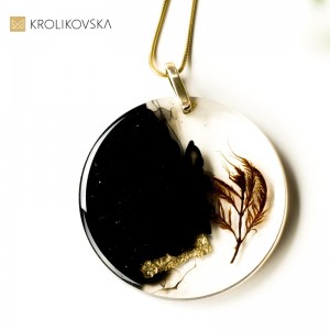 Naszyjnik srebrny pozłacany, prezent unikatowy.