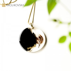 Naszyjnik srebrny pozłacany, prezent unikatowy.