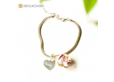 Bransoletka z zawieszkami srebrna 925 damska.