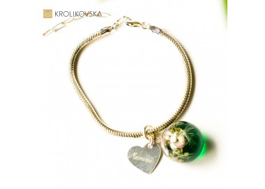 Bransoletka srebrna z grawerem dla przyjaciółki.