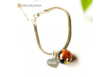 Prezent marzeń, srebrna bransoletka damska z grawerem.