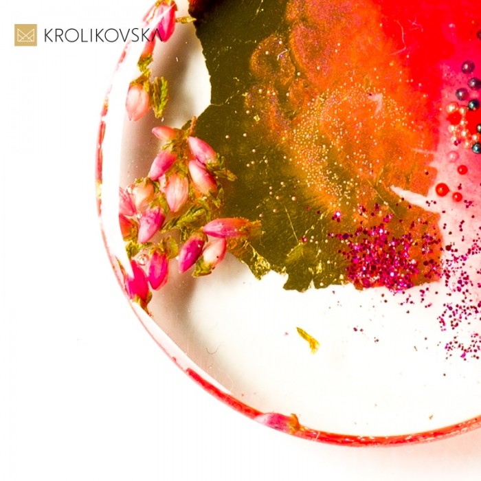 Naszyjnik z suszonymi kwiatami, oryginalny prezent.