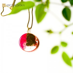 Naszyjnik z suszonymi kwiatami, oryginalny prezent.