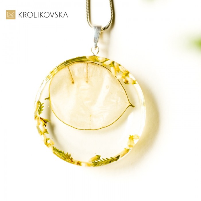 Naszyjnik kwiat, oryginalny prezent dla niej.