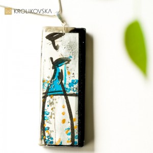 Marka biżuterii Krolikovska- naszyjnik malowany.