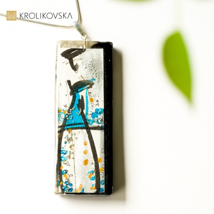 Marka biżuterii Krolikovska- naszyjnik malowany.