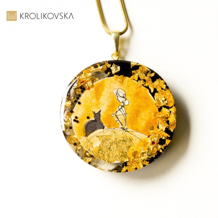 Naszyjnik do dekoltu w serek- naszyjnik pozłacany.