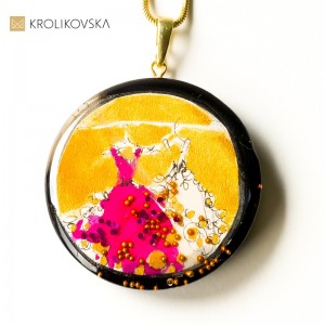 Biżuteria na prezent dla dziewczyny- naszyjnik pozłacany.