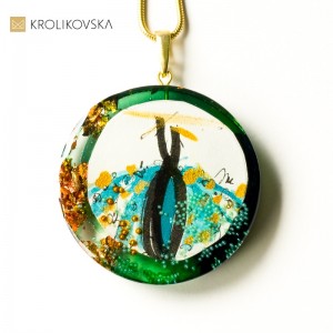 Naszyjnik grafika dla przyjaciółki na urodziny.