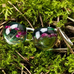 Kolczyki kwiatowe biżuteria artystyczna.