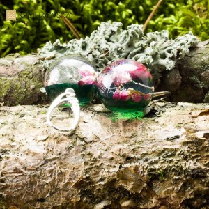 Kolczyki kwiatowe biżuteria artystyczna.