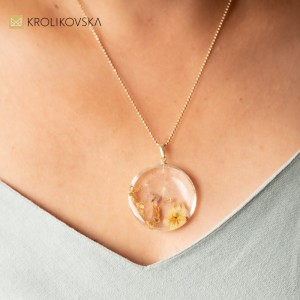 Naszyjnik talizman z dmuchawcem prezent.