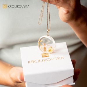 Naszyjnik talizman z dmuchawcem prezent.