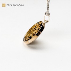 Autorski naszyjnik okrągły srebrny.