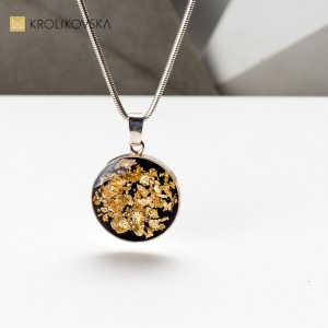 Autorski naszyjnik okrągły srebrny.